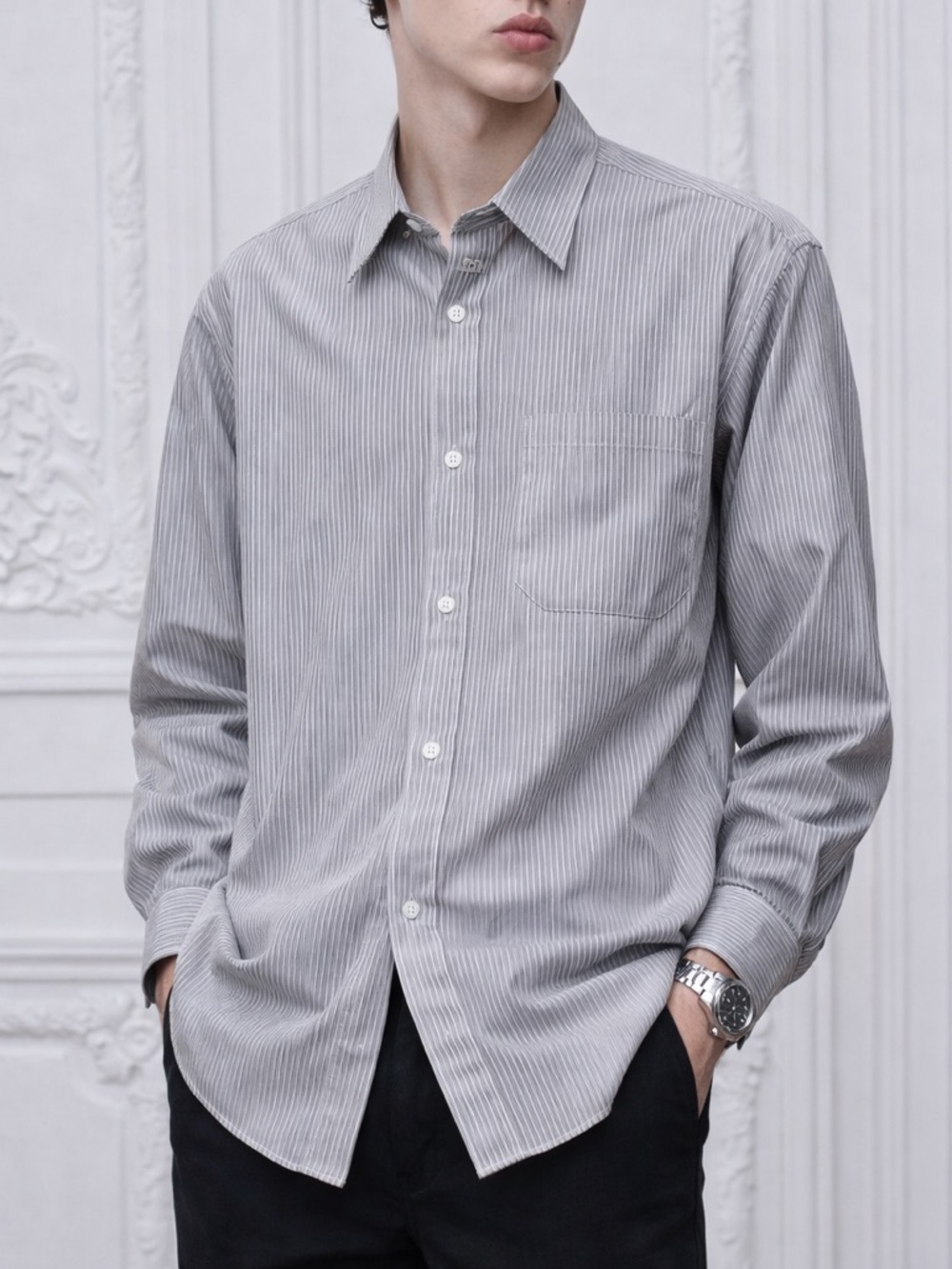 Christian Dior Monsieur Pinstripe Dress Shirt – 17.5 / 32-33 👔
